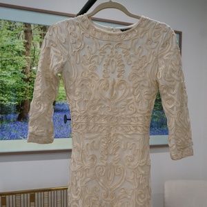 Top Shop, Cream Lace long Sleeve Dress, Size 2 US